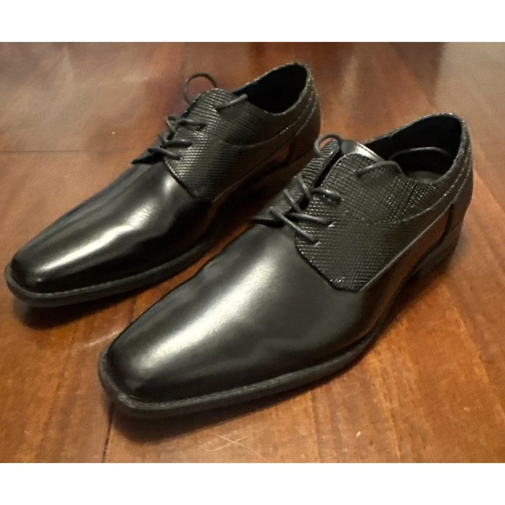Stacy Adams Kirkley Oxford 20199-001 Black Leather Dress‎ Shoes Men's 8M